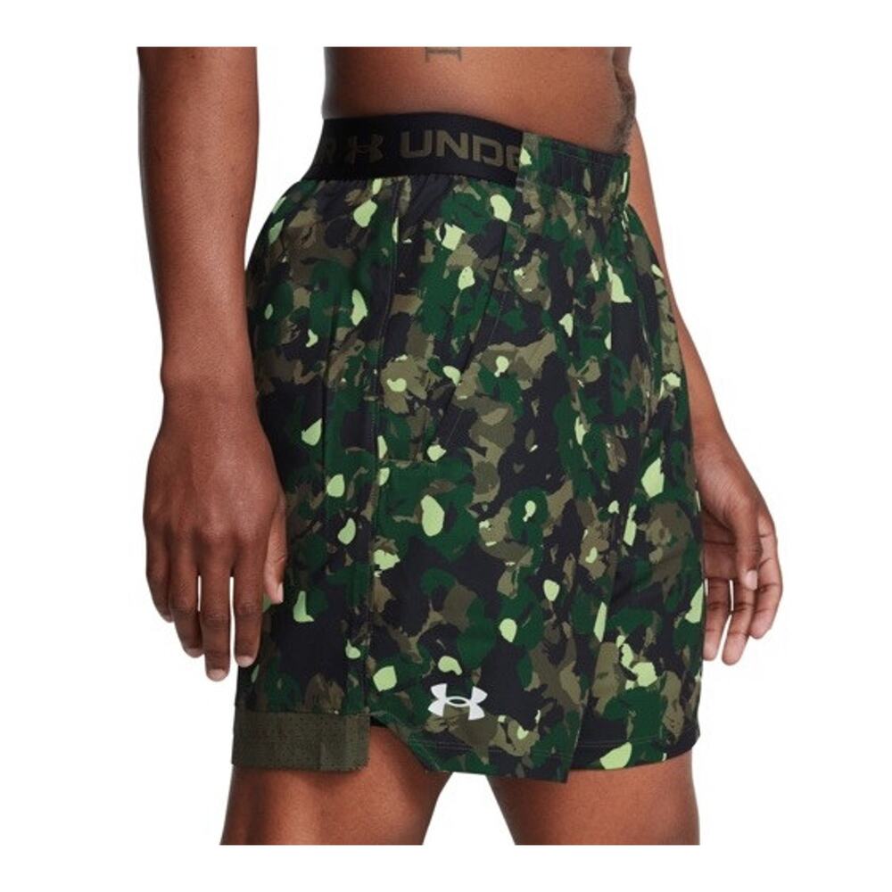 NWT Under Armour Men’s Vanish Fitted CV Woven 6” Printed Shorts Green Marine SM